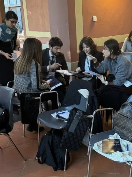 Workshop participants developing ideas together